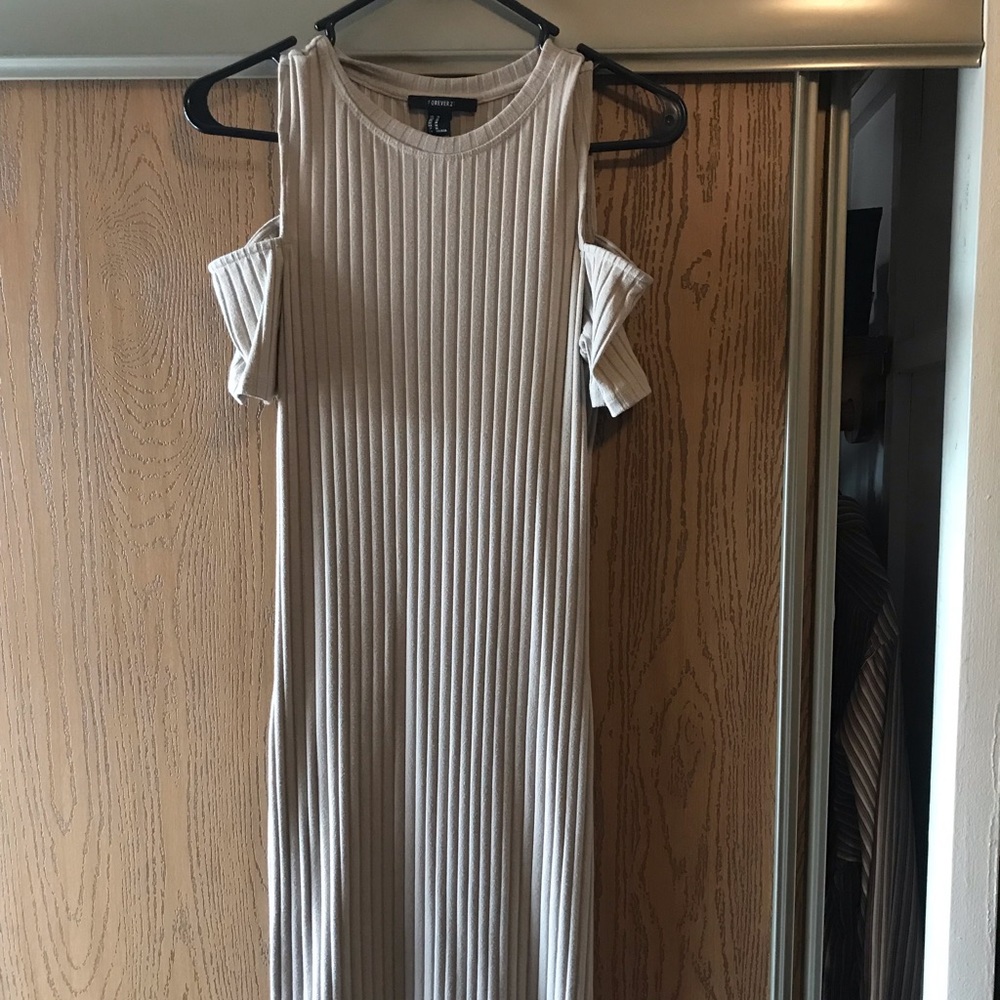 Forever 21 ribbed mockneck off the shoulder dress!